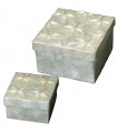 Set of 2 mother-of-pearl boxes