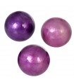 Conjunto de 3 contas de madrepérola violeta de várias tonalidades