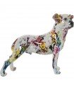 Figura perro resina grafitti multicolor