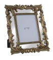 Moldura fotográfica 15x20 cm espelho de resina dourada