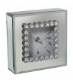 Mirrored glass table clock