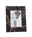 Photo frame 10x15 cm glass decorated black marble
