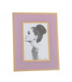 Photo frame 15x20 cm pink golden glass