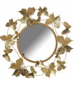 Miroir mural papillons en métal doré