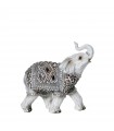 Figura de resina de elefante branco