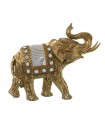 Golden elephant resin figurine