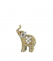 Figura resina elefante dorado espejos