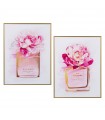 Set of 2 printed canvas pictures perfumes