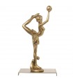 Figurine en résine de gymnastique rythmique boule d'or