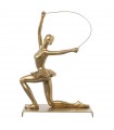 Figurine en résine de gymnastique rythmique - ruban doré