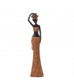 Figurina de resina africana castanha