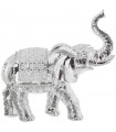 Figura resina elefante plateado