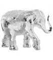 Figurine en résine éléphant argenté
