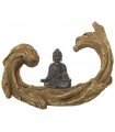Figura de Buda Resina no tronco
