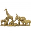 Figurina animal de resina dourada da selva
