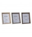 Set of 8 wooden photo frames 15x20 cm assorted with DM display