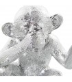 Figurine en résine monkey go silver