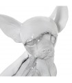 Figurine de chien en résine finition marbre