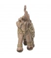 Figurine en résine d'éléphant blanc doré