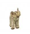 Figurinha de resina de elefante dourado