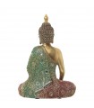 Buda de resina de cor dourada