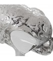 White silver ceramic elephant figurine