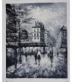 Parisienne black and white "Burnett" - Oil on canvas