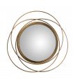 Espejo metal dorado 68x68 cm