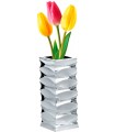 Silberne Harz-Vase 9,5x25 cm